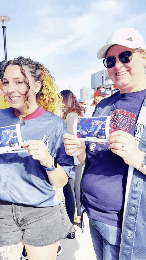 Guests at an outdoor event photo booth activation