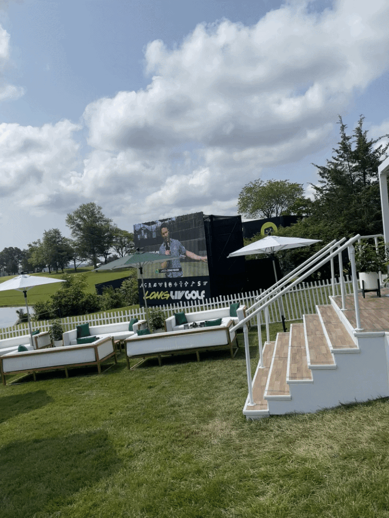 Outdoor event venue where CapCity set up a photo booth