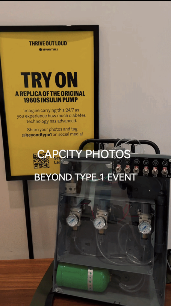 Try on activation signage beside a branded photo booth