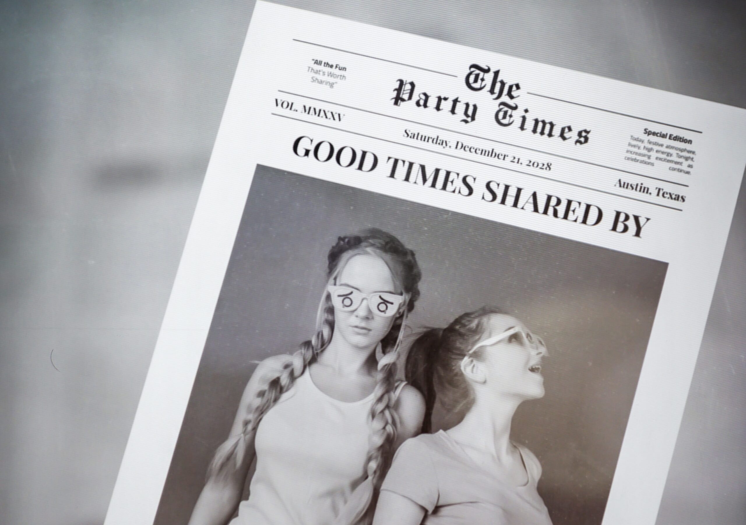 Custom magazine cover print from the CapCity magazine photo booth experience