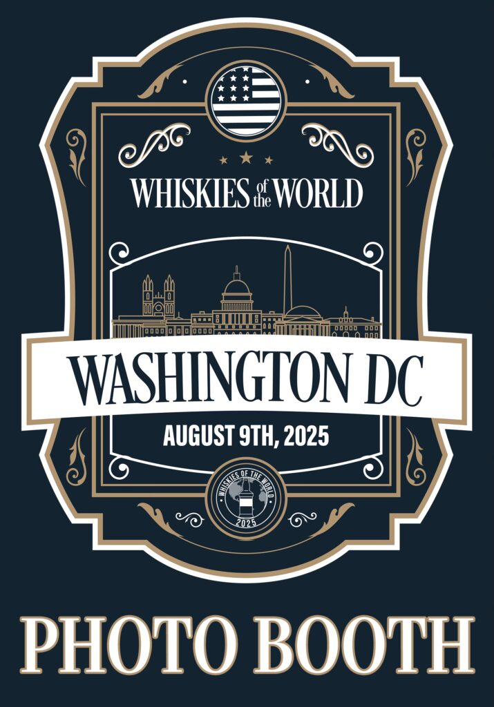 Whiskies of the World Washington DC branded photo booth print design