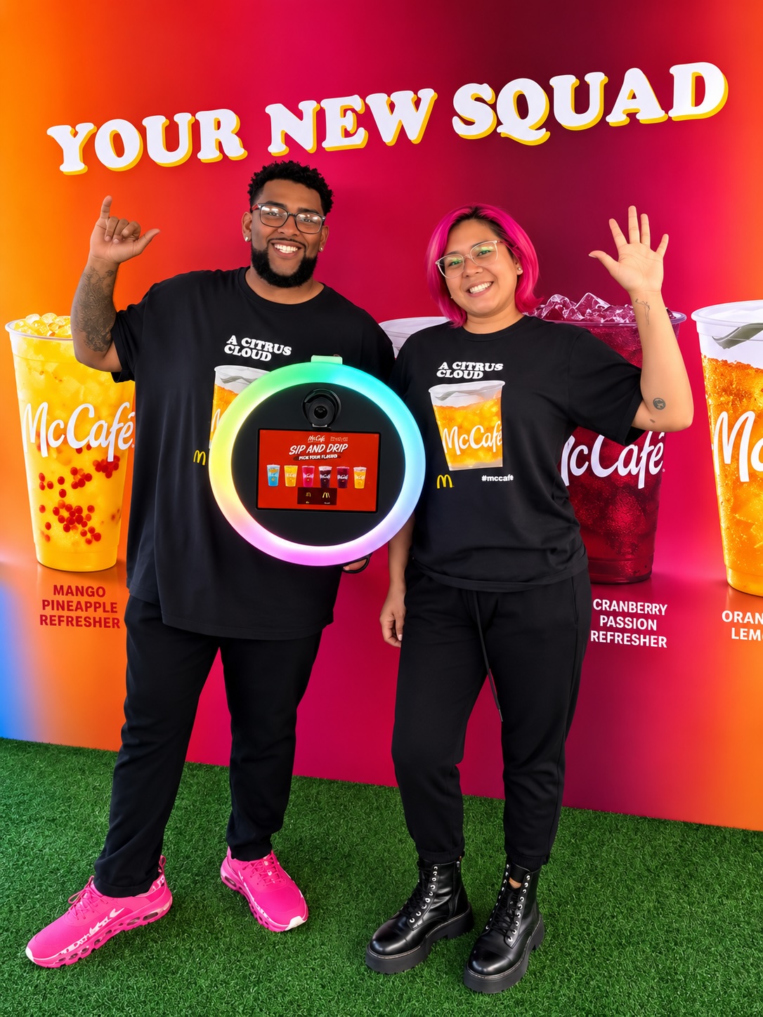 CapCity Photo Booths team members at a branded event activation