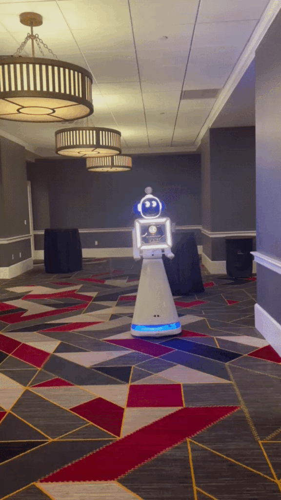 Photo booth activation set up in a hotel conference space